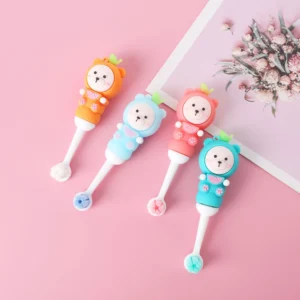 Bàn Chải Đánh Răng Cho Bé 3–6 Tuổi Lông Siêu Mảnh 0,11 mm, Cán Hình Thú Chống Trượt