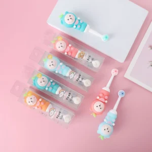 Bàn Chải Đánh Răng Cho Bé 3–6 Tuổi Lông Siêu Mảnh 0,11 mm, Cán Hình Thú Chống Trượt