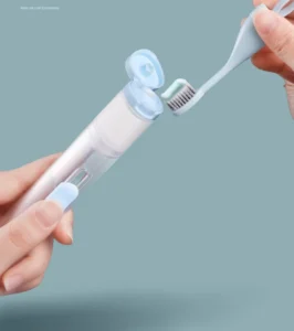 Bàn Chải Đánh Răng Du Lịch Gấp Gọn Có Ống Đựng