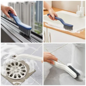 Bàn Chải Vệ Sinh Khe 2 Trong 1 Kèm Kẹp Gắp Rác