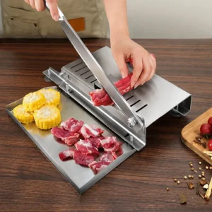 Bàn Thái Thịt Inox Dài 33,5 cm Dạng Dao Đòn Bẩy, Chỉnh Độ Dày Lát Cắt