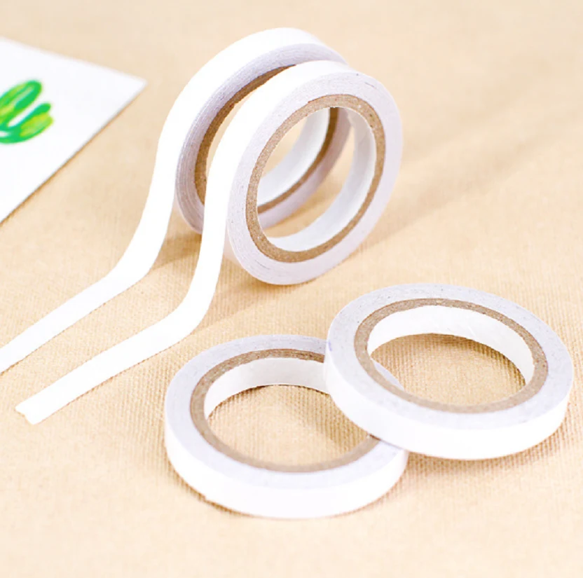 Băng Keo 2 Mặt Bản 8 mm Dài 6 m, Keo Acrylic Dán Giấy, Nhựa, Kính, Kim Loại