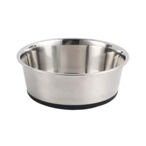Bát Ăn Inox Cho Chó Mèo Đáy Silicone Chống Trượt Đường Kính 26 cm