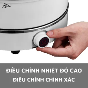 Bếp Từ Đơn Tròn ALIZZ AL-14040 Mặt Kính Cường Lực, Núm Xoay 9 Mức