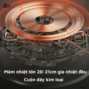 Bếp Từ Đơn Tròn ALIZZ AL-14040 Mặt Kính Cường Lực, Núm Xoay 9 Mức