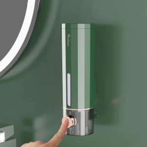 Bình Đựng Sữa Tắm, Dầu Gội Dán Tường 450 ml Nhựa ABS, Màu Xanh Đậm