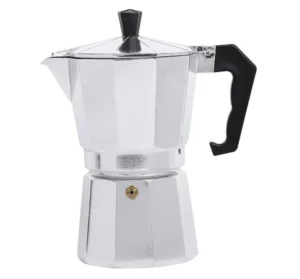 Bình Pha Cà Phê Moka 6 Cup 300 ml Nhôm Bát Giác, Đun Bếp Gas, Bếp Hồng Ngoại