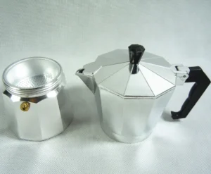 Bình Pha Cà Phê Moka 6 Cup 300 ml Nhôm Bát Giác, Đun Bếp Gas, Bếp Hồng Ngoại