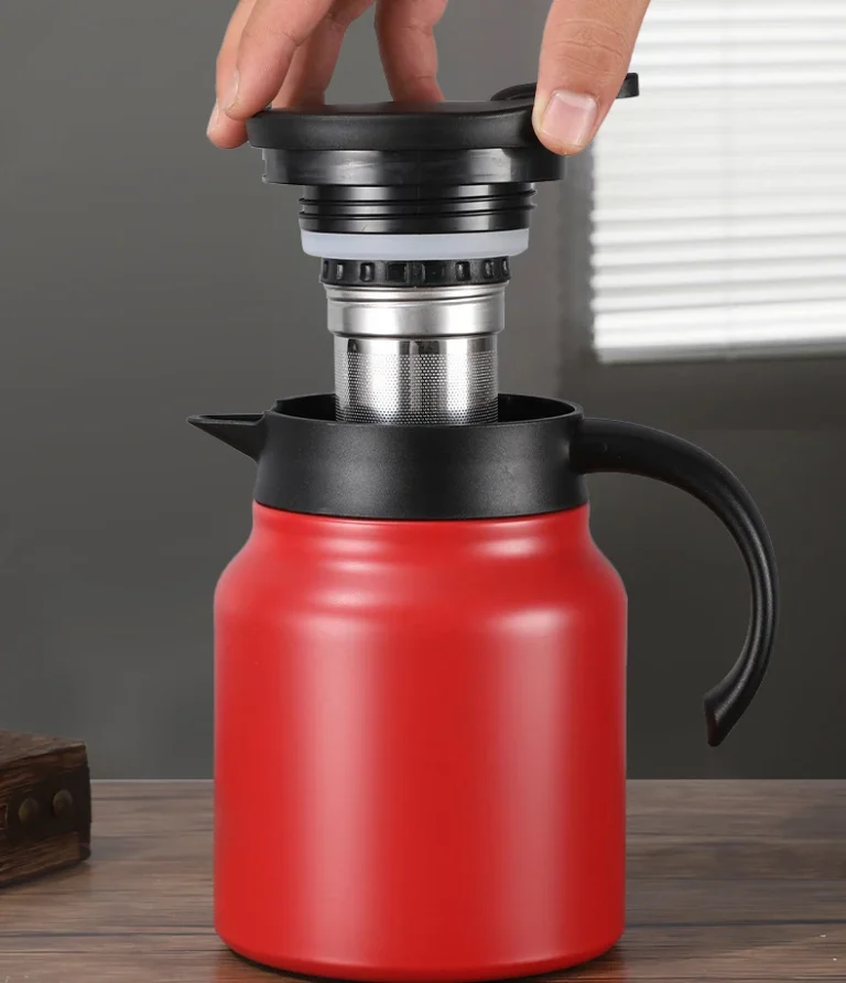 Bình Pha Trà Giữ Nhiệt Inox 304 Có Lõi Lọc Trà, Nắp Bấm, Dung Tích 800 ml