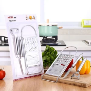 Bộ 3 Dụng Cụ Gọt Củ Quả Inox: Bào Sợi 3 Mặt, Dao Bào Vỏ, Dao Gọt Nhỏ