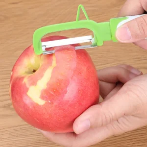 Bộ 3 Dụng Cụ Trái Cây: Cắt Táo, Dao Bào, Dao Gọt Có Nắp, Màu Xanh Lá