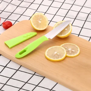 Bộ 3 Dụng Cụ Trái Cây: Cắt Táo, Dao Bào, Dao Gọt Có Nắp, Màu Xanh Lá