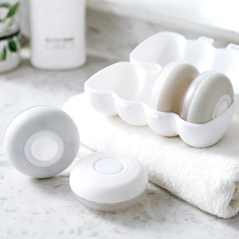 Bộ 4 Hộp Chiết Mỹ Phẩm Du Lịch Dạng Ấn Nhả, Kèm Khay Xếp Gọn