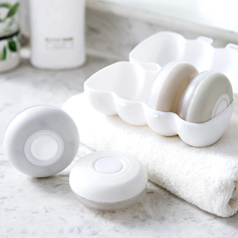 Bộ 4 Hộp Chiết Mỹ Phẩm Du Lịch Dạng Ấn Nhả, Kèm Khay Xếp Gọn