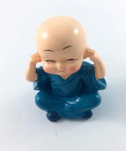 Bộ 4 Tượng Chú Tiểu Trang Trí Taplo Xe Hơi Và Bàn Làm Việc, Nặng 248 g