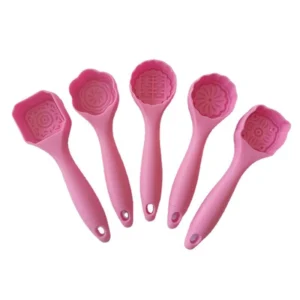 Bộ 5 Khuôn Ép Bánh Trung Thu, Bánh Dẻo, Rau Câu Có Cán Dài 19 cm