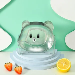 Bộ 8 Dĩa Hình Gấu Đựng Trái Cây, Ăn Dặm Cho Bé Kèm Giá Xếp