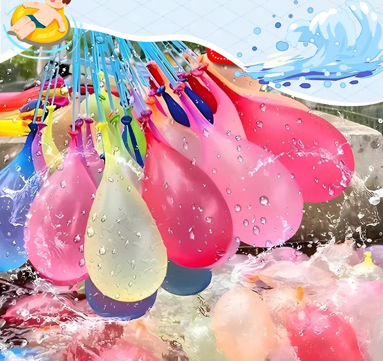 Bộ Bơm Bóng Nước Nhanh 3 Chùm 111 Quả, Gắn Vòi Nước, Bóng Tự Thắt Miệng