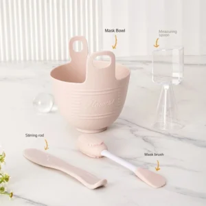 Bộ Chén Trộn Mặt Nạ Silicone 4 Món: Chén, Cọ, Que Trộn, Thìa Đong