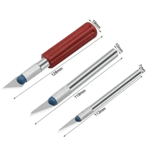 Bộ Dao Khắc Thủ Công 13 Món Kèm Hộp: Cán Dao Và Lưỡi Thay
