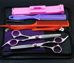 Bộ Dụng Cụ Cắt Tóc 8 Món Thép Không Gỉ 304, Kèm Bao Da