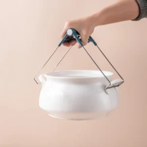 Bộ Dụng Cụ Gắp Đồ Nóng 4 Món: Kẹp Gắp Đĩa, Kẹp Nồi Có Chân Đứng, 2 Bao Ngón Silicone