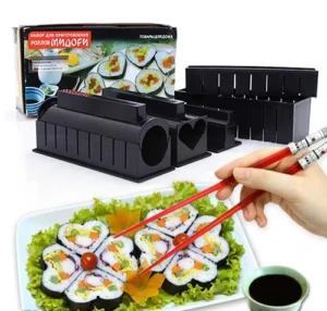 Bộ Khuôn Làm Sushi 11 Món: Khuôn Cuộn, Khuôn Tim, Khuôn Tròn, Dao Cắt