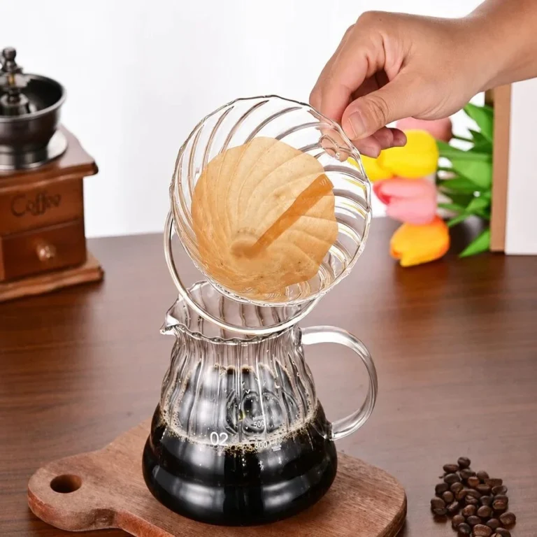 Bộ Pha Cà Phê Nhỏ Giọt Thủy Tinh 600 ml: Phễu Lọc Và Bình Đựng