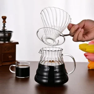Bộ Pha Cà Phê Nhỏ Giọt Thủy Tinh 600 ml: Phễu Lọc Và Bình Đựng