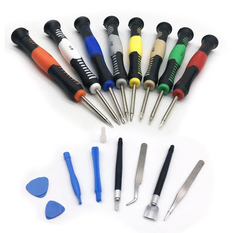 Bộ Tua Vít Sửa Điện Thoại 16 Món: Phillips, Torx, 5 Cánh, Y Kèm Dụng Cụ Cạy