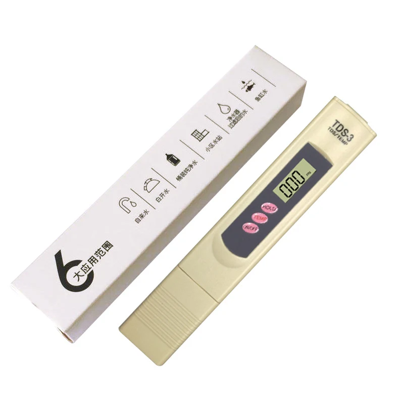 Bút Đo TDS-3 Kiểm Tra Tổng Chất Rắn Hòa Tan Trong Nước 0–9990 ppm