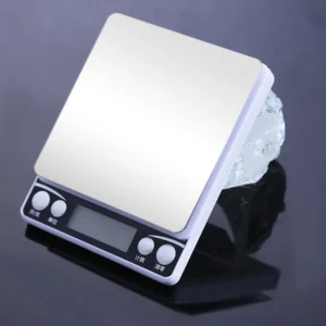 Cân Tiểu Ly Điện Tử 1 kg Mặt Inox, Màn Hình LED, Dùng Pin AAA
