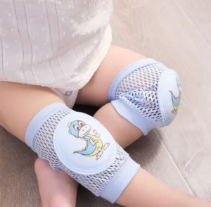 Cặp Đệm Đầu Gối Lưới Thoáng Cho Bé Tập Bò Hình Thú 13 × 7 × 3 cm