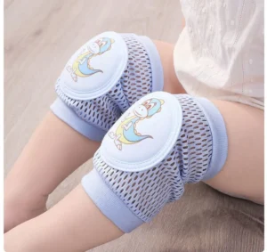 Cặp Đệm Đầu Gối Lưới Thoáng Cho Bé Tập Bò Hình Thú 13 × 7 × 3 cm