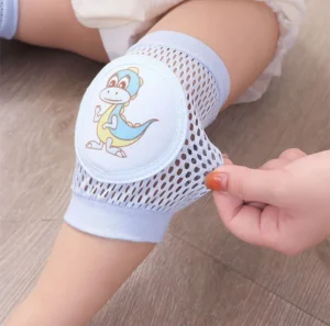 Cặp Đệm Đầu Gối Lưới Thoáng Cho Bé Tập Bò Hình Thú 13 × 7 × 3 cm