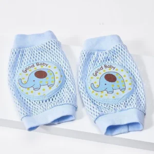 Cặp Đệm Đầu Gối Lưới Thoáng Cho Bé Tập Bò Hình Thú 13 × 7 × 3 cm
