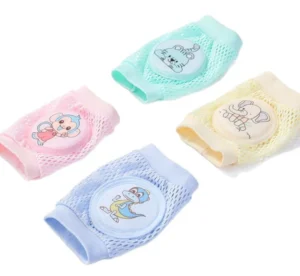 Cặp Đệm Đầu Gối Lưới Thoáng Cho Bé Tập Bò Hình Thú 13 × 7 × 3 cm