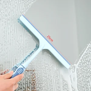 Cây Gạt Nước Cán Dài Lưỡi Cao Su 26 cm, Màu Xanh Da Trời