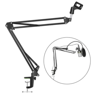 Chân Kẹp Micro Gắn Bàn Dạng Cần Gập Mở Rộng 70 cm, Kèm Kẹp Mic Và Màng Lọc, Có Hóa Đơn