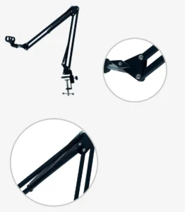 Chân Kẹp Micro Gắn Bàn Dạng Cần Gập Mở Rộng 70 cm, Kèm Kẹp Mic Và Màng Lọc, Có Hóa Đơn