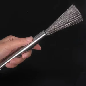 Chổi Cọ Nồi Chảo Sợi Inox Cán Dài, Đầu Cọ Thay Được, Có Móc Treo
