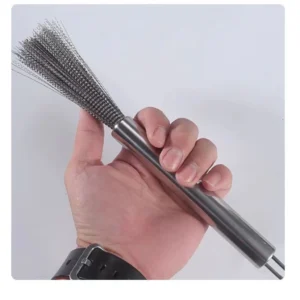 Chổi Cọ Nồi Chảo Sợi Inox Cán Dài, Đầu Cọ Thay Được, Có Móc Treo