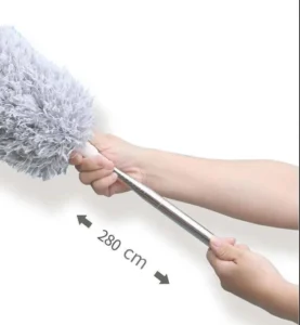 Chổi Quét Bụi Trần Nhà Cán Inox Rút 0,7 – 2,8 m, Đầu Uốn Gập