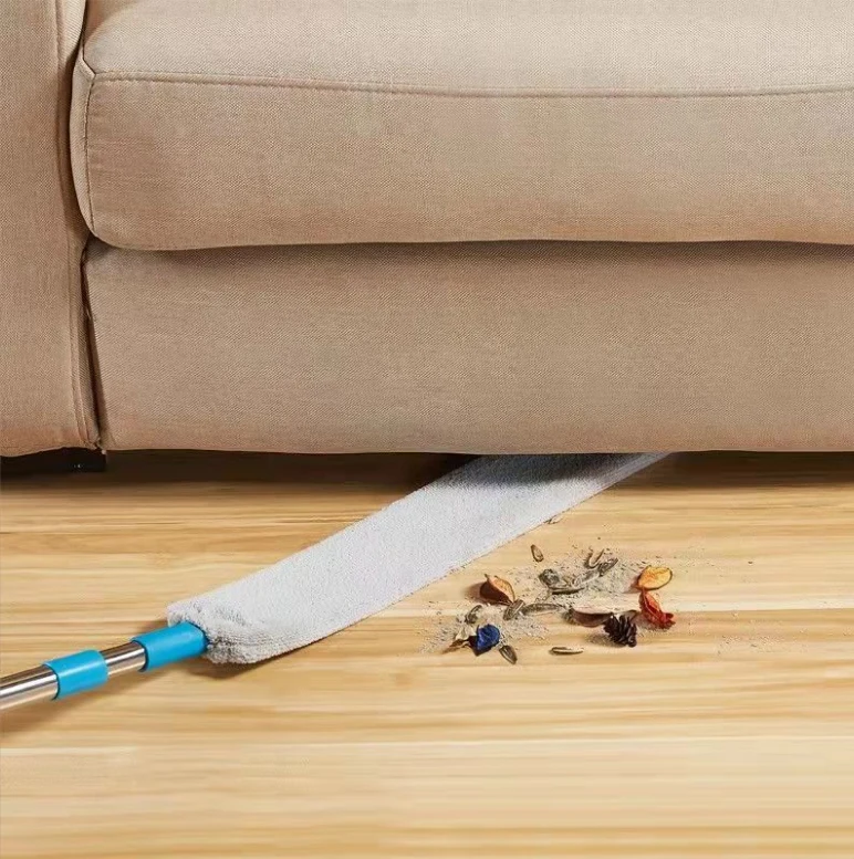 Chổi Quét Gầm Giường, Gầm Tủ Cán Kéo Dài, Đầu Dẹt Uốn Được
