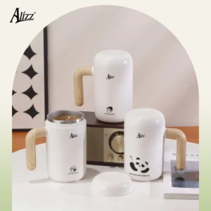 Cốc Tự Khuấy Cà Phê ALIZZ AL-15132 Lòng Inox 304, Sạc USB, 350–400 ml