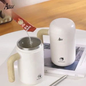Cốc Tự Khuấy Cà Phê ALIZZ AL-15132 Lòng Inox 304, Sạc USB, 350–400 ml