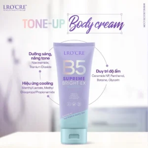 Combo Dưỡng Thể Lro'Cre: Kem B5 Supreme Bright Ex 200 g Và Yotouch Dewy Body Cream 100 g
