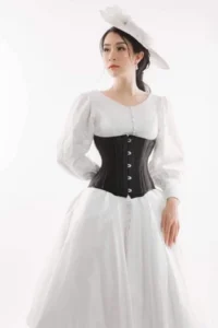 Corset Lụa Định Hình Eo 26 Xương Thép Non, Lót Lụa, Dây Dù 8 Lớp