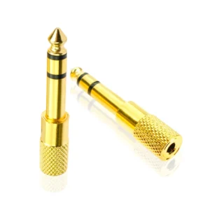 Đầu Chuyển Âm Thanh 3,5 mm Cái Sang 6,35 mm Đực Mạ Vàng