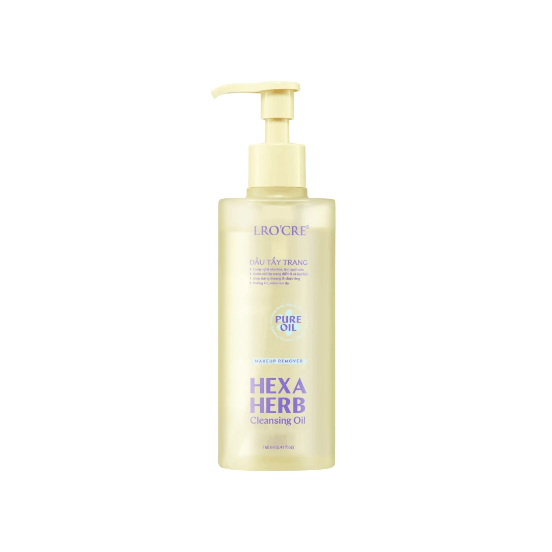 Dầu Tẩy Trang Nhũ Hóa Lro'Cre Hexa-Herb Cleansing Oil 160 ml